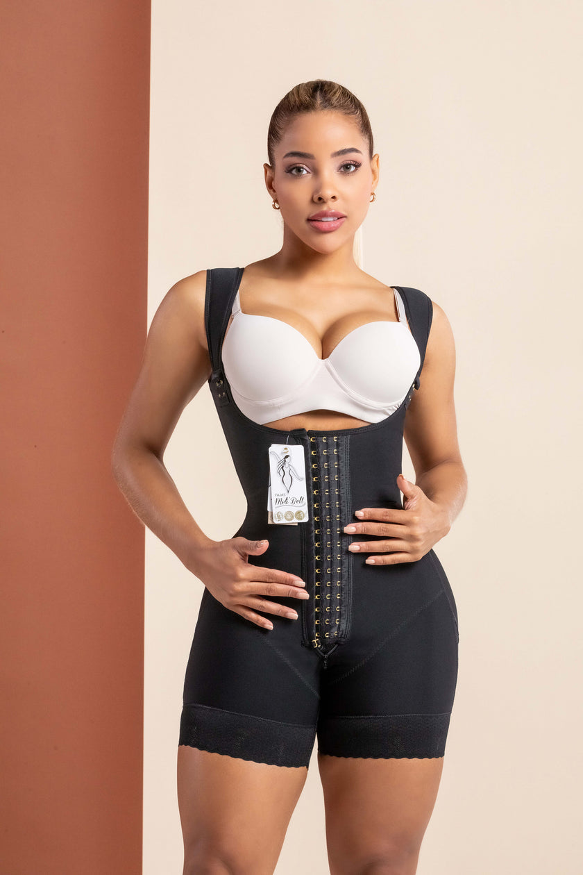 Diamond High-Back Stage 2 post-surgical compression shaper by ÉVORA London with wide adjustable straps.