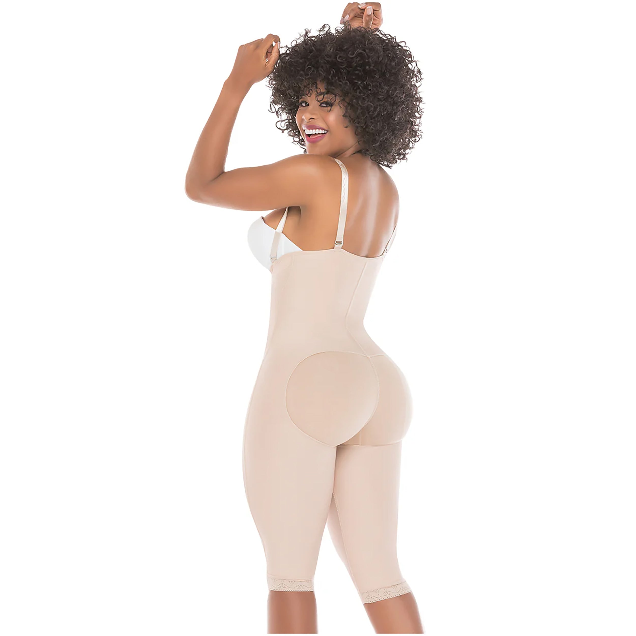 Back view of ÉVORAUK London Lotus Capri Colombian everyday shapewear