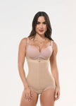Side view of Magnolia lace Powernet panty shapewear with waist compression