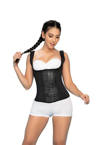 Roselle high-back latex waist trainer vest by ÉVORA Shapewear London