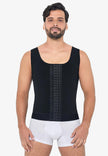 EVORA UKFront view of MariaE men’s power vest with high compression for abdomen, chest and back shaping in the UK.
